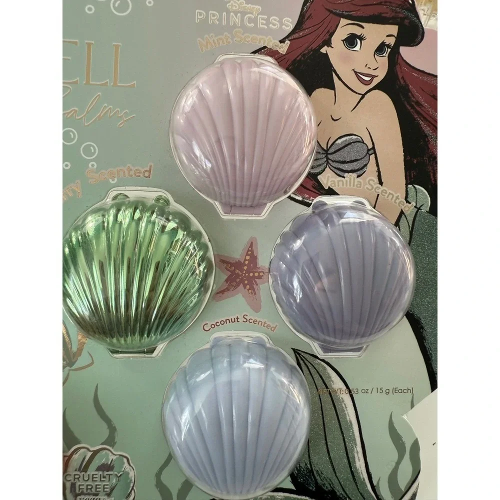 Disney Ariel BaubleBar Earrings &‎ Shell Lip Balm Set Little Mermaid Bundle